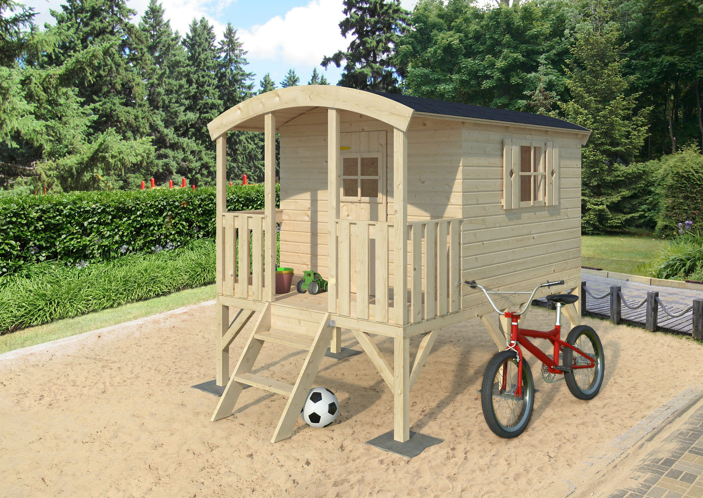 Palmako Huck 6x7 Wooden Playhouse Kit