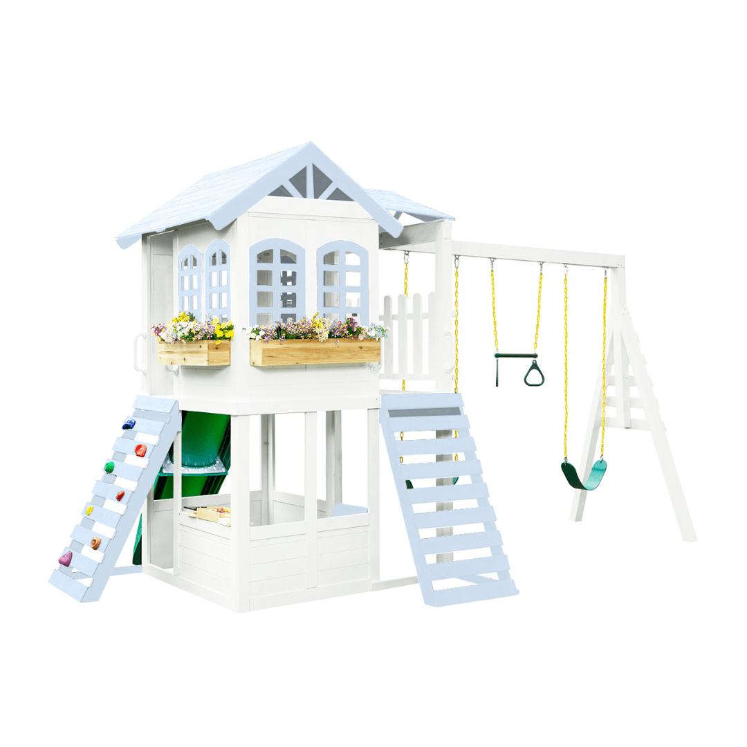 2MamaBees Reign Two Story Playhouse Custom Color