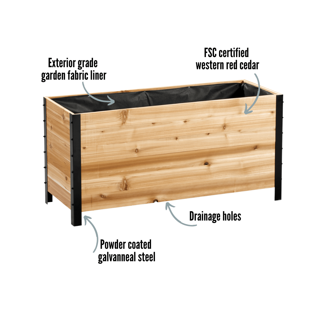 18" X 48" PLANTER BOX - 24" TALL