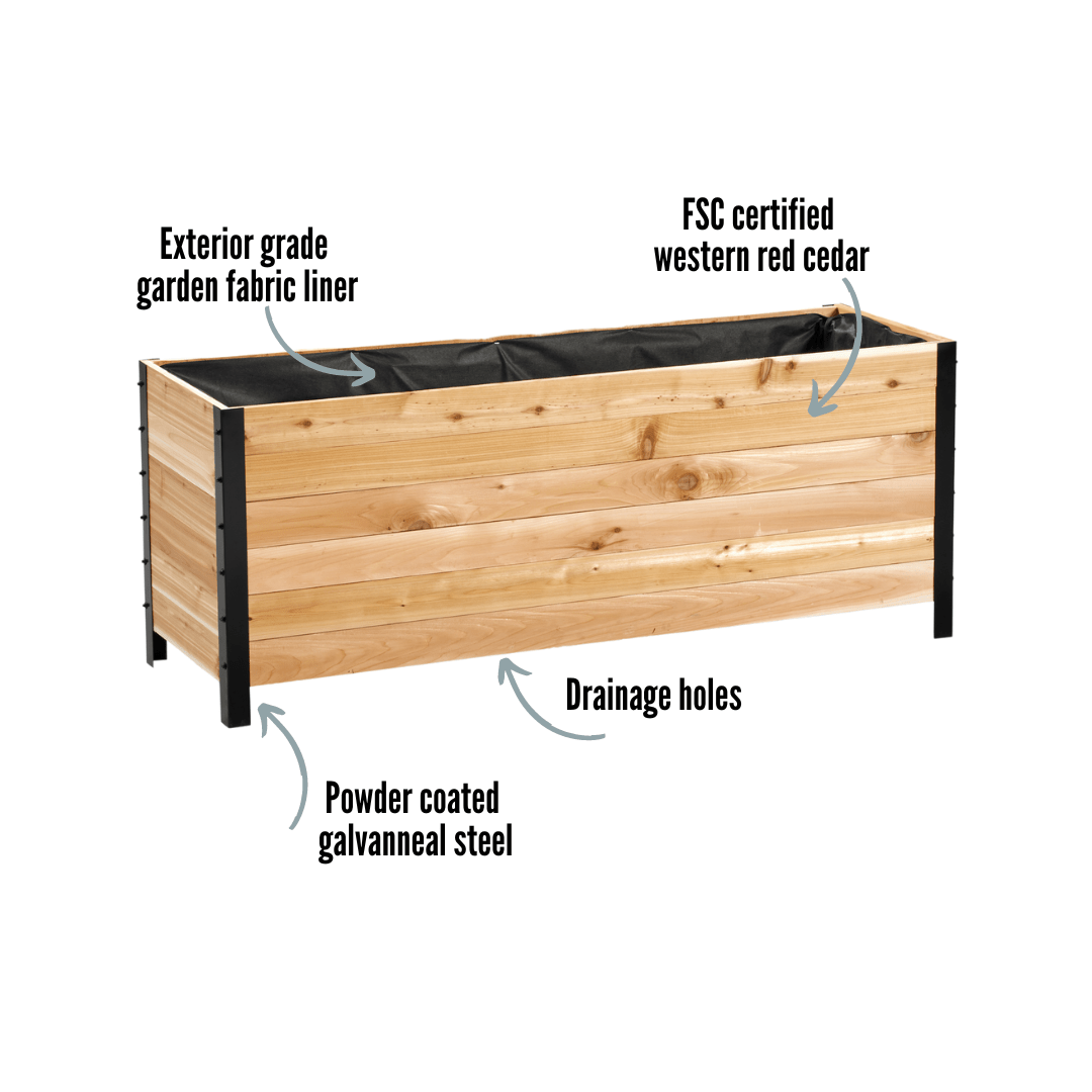 18" X 60"  PLANTER BOX - 24" TALL