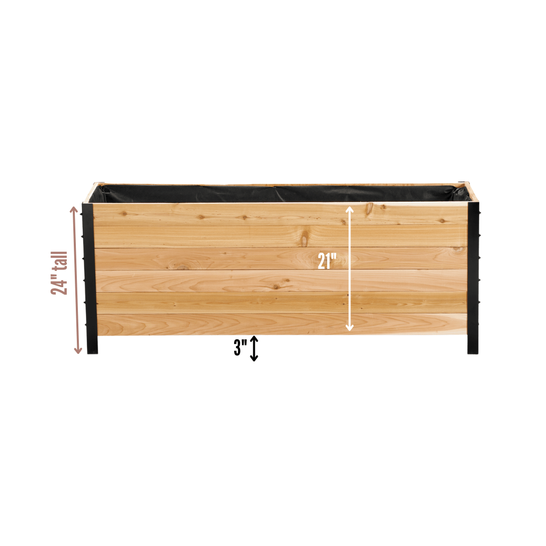 18" X 60"  PLANTER BOX - 24" TALL