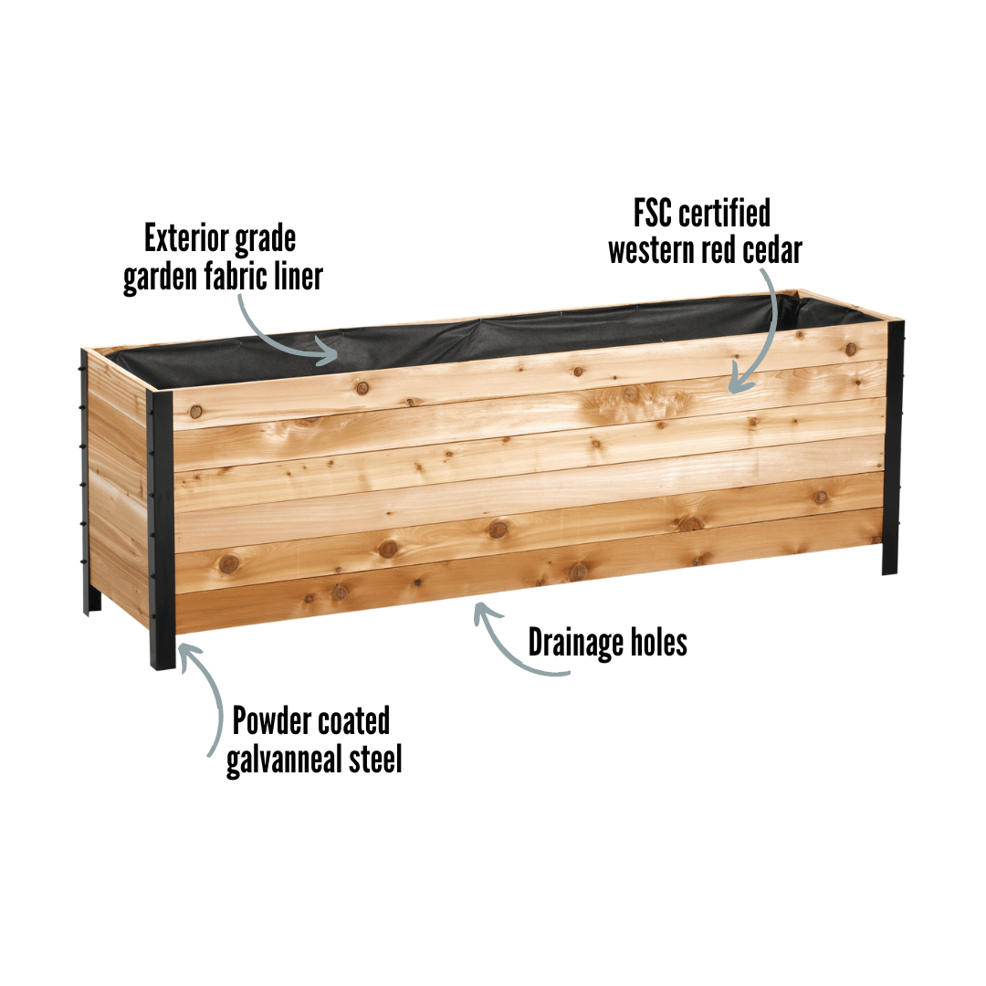 18" X 72" PLANTER BOX - 24" TALL