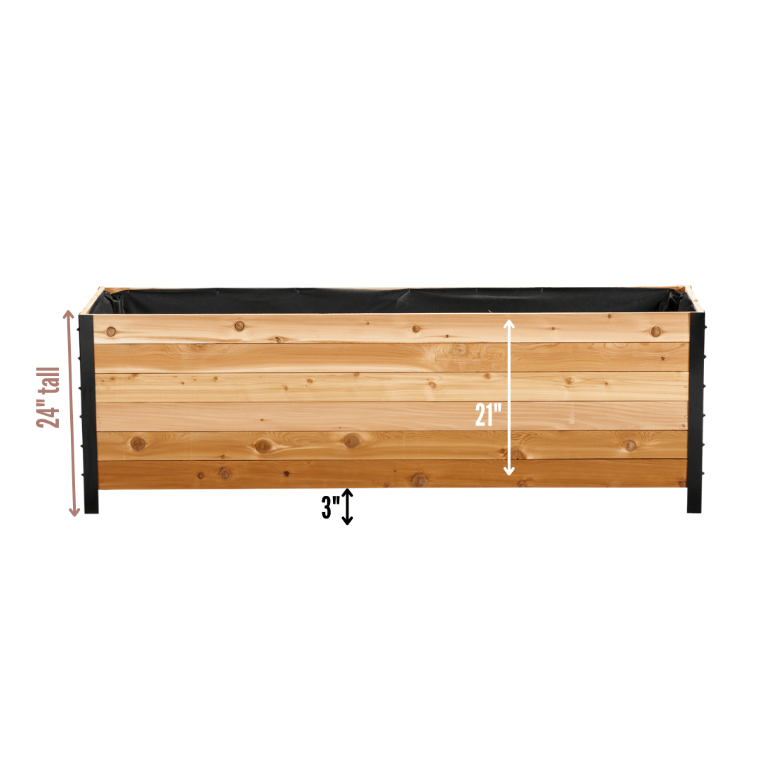 18" X 72" PLANTER BOX - 24" TALL