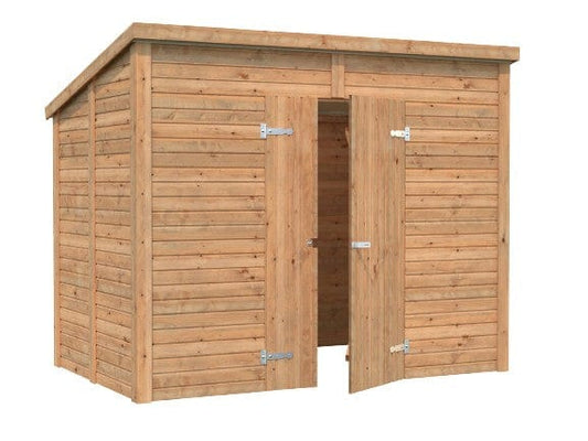 Palmako Leif 9x6 Wood Storage Shed Kit w/ Double Doors